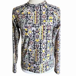 Titile Nine Rash Guard Long Sleeve Swim Top Size S Aquatic Life Anatolia Ikat
